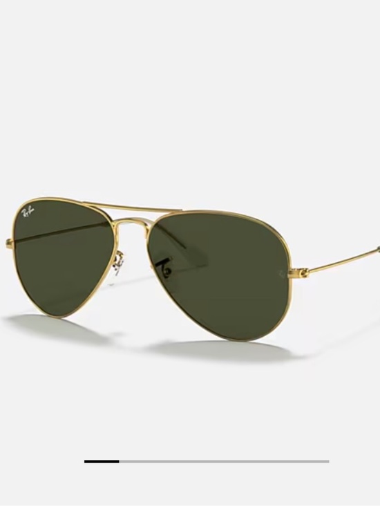Ray-Ban~Aviator Classic~RB3025~Gold Frame:Green Lenses~Size 55-14 main image 15